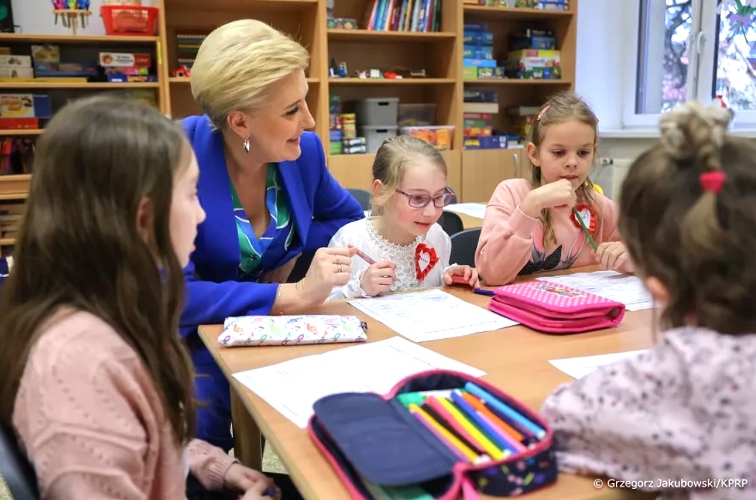 Wizyta polskiej Pani Prezydentowej w szkole w Suchej Górnej